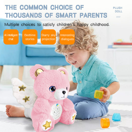 AI Projection Story Machine for Kids - Interactive Bedtime Storyteller with Night Light, Educational Auto-Story Toy for Toddlers