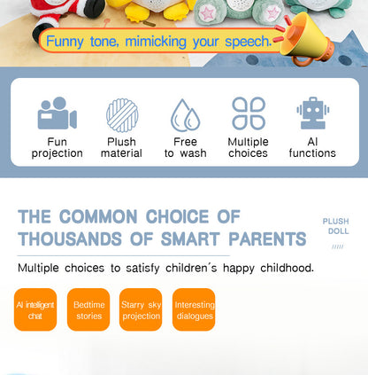 AI Projection Story Machine for Kids - Interactive Bedtime Storyteller with Night Light, Educational Auto-Story Toy for Toddlers