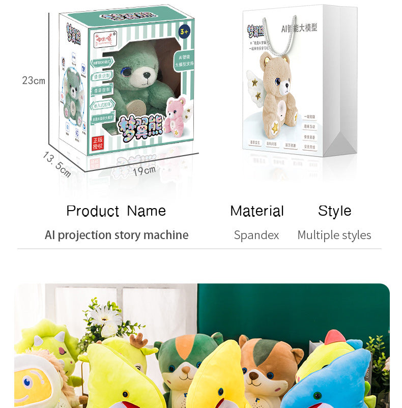 AI Projection Story Machine for Kids - Interactive Bedtime Storyteller with Night Light, Educational Auto-Story Toy for Toddlers