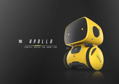 AT intelligent induction robot children's puzzle universal dancing early education story machine electric toy