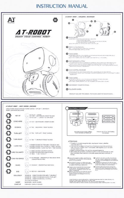 AT intelligent induction robot children's puzzle universal dancing early education story machine electric toy