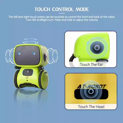 AT intelligent induction robot children's puzzle universal dancing early education story machine electric toy