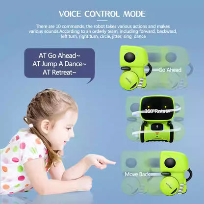 AT intelligent induction robot children's puzzle universal dancing early education story machine electric toy