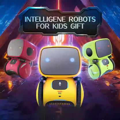AT intelligent induction robot children's puzzle universal dancing early education story machine electric toy