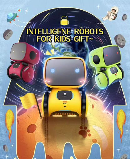 AT intelligent induction robot children's puzzle universal dancing early education story machine electric toy